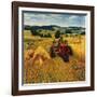 "Wheat Harvest,"July 1, 1945-F.P. Sherry-Framed Giclee Print