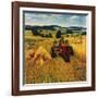 "Wheat Harvest,"July 1, 1945-F.P. Sherry-Framed Giclee Print