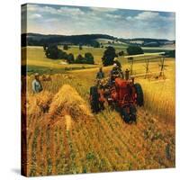 "Wheat Harvest,"July 1, 1945-F.P. Sherry-Stretched Canvas