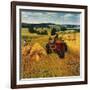 "Wheat Harvest,"July 1, 1945-F.P. Sherry-Framed Giclee Print