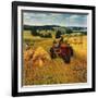 "Wheat Harvest,"July 1, 1945-F.P. Sherry-Framed Giclee Print