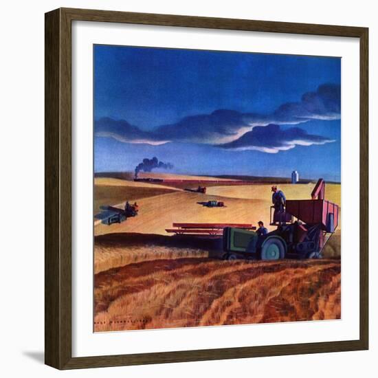 "Wheat Harvest,"June 1, 1942-Dale Nichols-Framed Giclee Print