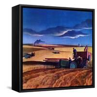 "Wheat Harvest,"June 1, 1942-Dale Nichols-Framed Stretched Canvas