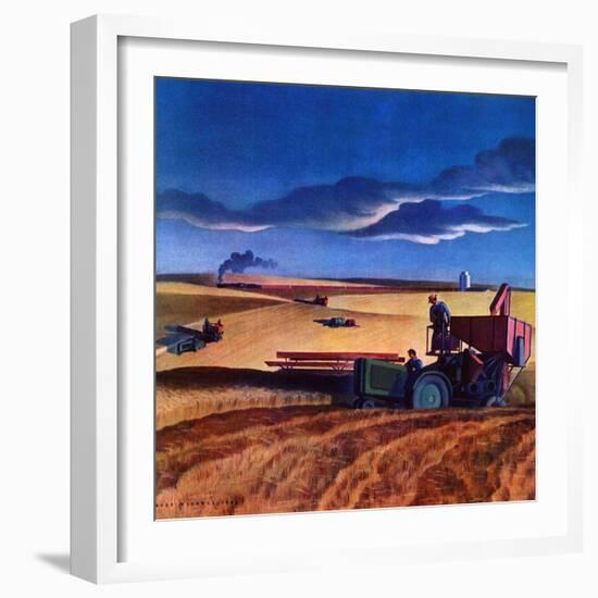 "Wheat Harvest,"June 1, 1942-Dale Nichols-Framed Giclee Print