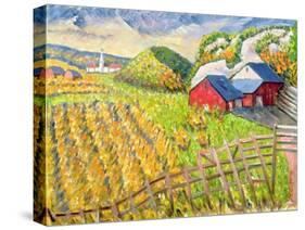 Wheat Harvest, Kamouraska, Quebec-Patricia Eyre-Stretched Canvas