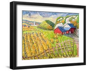 Wheat Harvest, Kamouraska, Quebec-Patricia Eyre-Framed Giclee Print