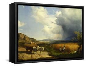 Wheat Harvest-Andras Marko-Framed Stretched Canvas