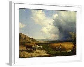 Wheat Harvest-Andras Marko-Framed Giclee Print