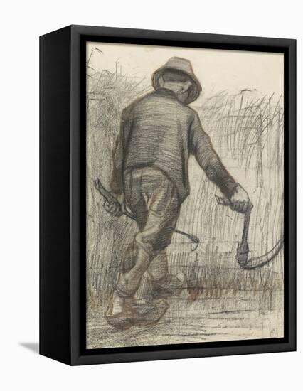 Wheat Mower with Hat, Seen from Behind, C. 1870-90-Vincent van Gogh-Framed Stretched Canvas