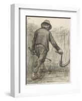 Wheat Mower with Hat, Seen from Behind, C. 1870-90-Vincent van Gogh-Framed Art Print