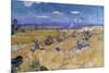 Wheat Stacks with Reaper. Date/Period: Arles, June 1888. Painting. Oil on canvas. Height: 73.6 c...-VINCENT VAN GOGH-Mounted Poster