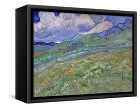 Wheatfield and Mountains, c.1889-Vincent van Gogh-Framed Stretched Canvas