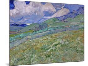 Wheatfield and Mountains, c.1889-Vincent van Gogh-Mounted Giclee Print