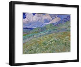 Wheatfield and Mountains, c.1889-Vincent van Gogh-Framed Giclee Print