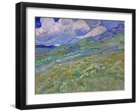 Wheatfield and Mountains, c.1889-Vincent van Gogh-Framed Giclee Print