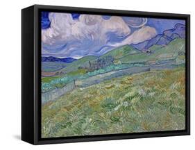 Wheatfield and Mountains, c.1889-Vincent van Gogh-Framed Stretched Canvas