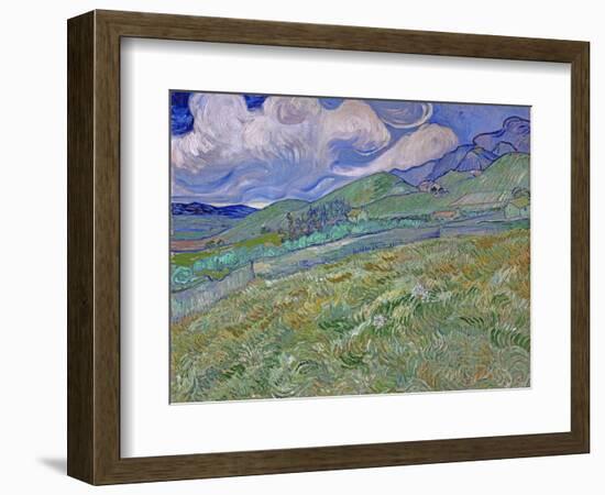 Wheatfield and Mountains, c.1889-Vincent van Gogh-Framed Giclee Print