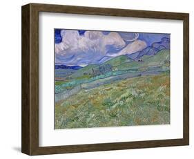 Wheatfield and Mountains, c.1889-Vincent van Gogh-Framed Giclee Print