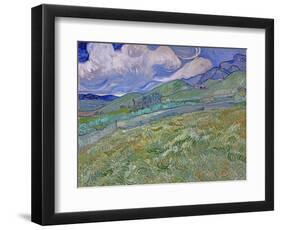 Wheatfield and Mountains, c.1889-Vincent van Gogh-Framed Giclee Print