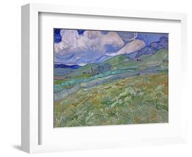 Wheatfield and Mountains, c.1889-Vincent van Gogh-Framed Giclee Print