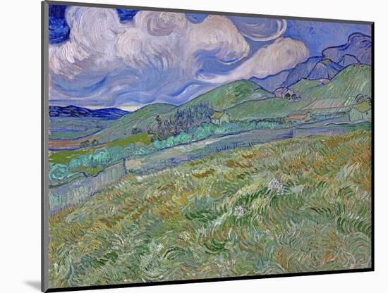 Wheatfield and Mountains, c.1889-Vincent van Gogh-Mounted Giclee Print