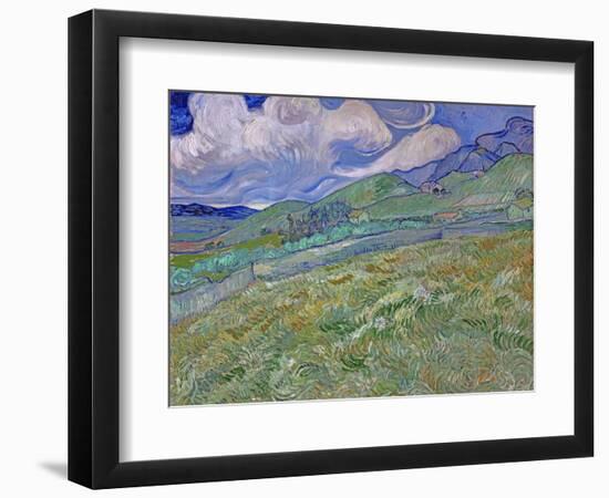 Wheatfield and Mountains, c.1889-Vincent van Gogh-Framed Premium Giclee Print