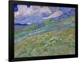 Wheatfield and Mountains, c.1889-Vincent van Gogh-Framed Giclee Print