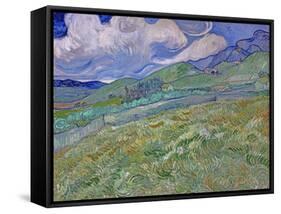 Wheatfield and Mountains, c.1889-Vincent van Gogh-Framed Stretched Canvas