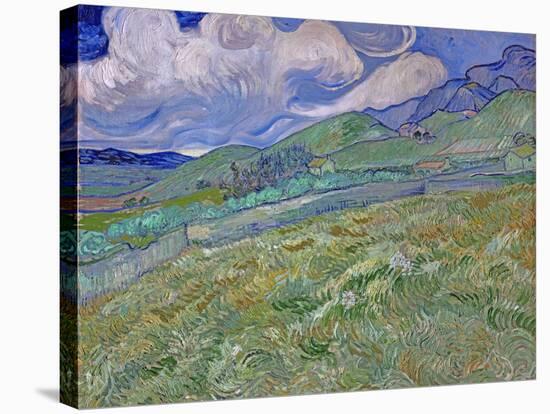 Wheatfield and Mountains, c.1889-Vincent van Gogh-Stretched Canvas