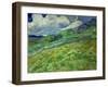 Wheatfield and mountains, June 1889 Canvas, 70,5 x 88,5 cm SMK 1840.-Vincent van Gogh-Framed Giclee Print