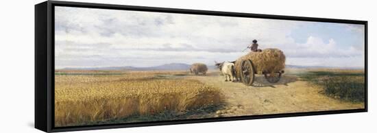 Wheatfield, Circa 1868-Federico Rossano-Framed Stretched Canvas