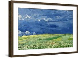 Wheatfield under Thunderclouds, 1890-Vincent van Gogh-Framed Premium Giclee Print