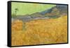 Wheatfield with a Reaper. Date: September 1889, Saint-Rémy-de-Provence. Dimensions: 73.2 cm x 92...-VINCENT VAN GOGH-Framed Stretched Canvas