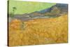 Wheatfield with a Reaper. Date: September 1889, Saint-Rémy-de-Provence. Dimensions: 73.2 cm x 92...-VINCENT VAN GOGH-Stretched Canvas