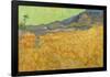 Wheatfield with a Reaper. Date: September 1889, Saint-Rémy-de-Provence. Dimensions: 73.2 cm x 92...-VINCENT VAN GOGH-Framed Poster