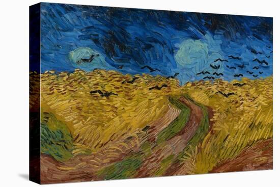 Wheatfield with Crows. Date: July 1890, Auvers-sur-Oise. Dimensions: 50.5 cm x 103 cm, 69.8 cm x...-VINCENT VAN GOGH-Stretched Canvas