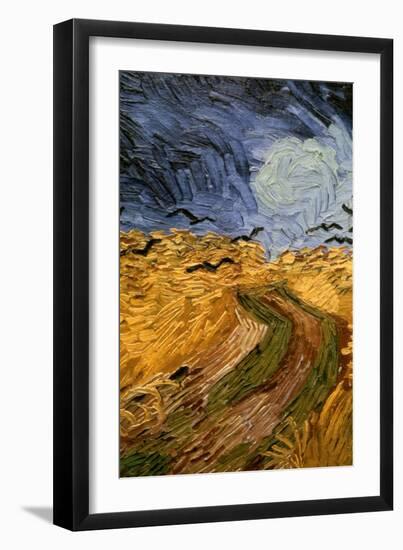 Wheatfield with Crows, (Detail) 1890-Vincent van Gogh-Framed Giclee Print