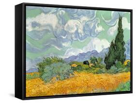 Wheatfield with Cypresses, 1889-Vincent van Gogh-Framed Stretched Canvas