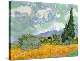 Wheatfield with Cypresses, 1889-Vincent van Gogh-Stretched Canvas