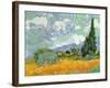 Wheatfield with Cypresses, 1889-Vincent van Gogh-Framed Giclee Print