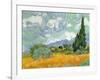 Wheatfield with Cypresses, 1889-Vincent van Gogh-Framed Giclee Print