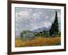 Wheatfield with Cypresses, 1889-Vincent van Gogh-Framed Giclee Print