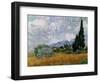 Wheatfield with Cypresses, 1889-Vincent van Gogh-Framed Giclee Print