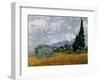 Wheatfield with Cypresses, 1889-Vincent van Gogh-Framed Giclee Print