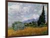 Wheatfield with Cypresses, 1889-Vincent van Gogh-Framed Giclee Print