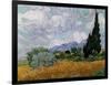 Wheatfield with Cypresses, 1889-Vincent van Gogh-Framed Giclee Print