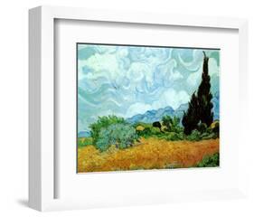 Wheatfield with Cypresses, c.1889-Vincent van Gogh-Framed Art Print