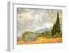 Wheatfield with Cypresses, c.1889-Vincent van Gogh-Framed Art Print