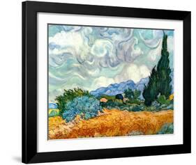 Wheatfield with Cypresses, c.1889-Vincent van Gogh-Framed Art Print