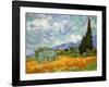 Wheatfield with Cypresses, c.1889-Vincent van Gogh-Framed Art Print